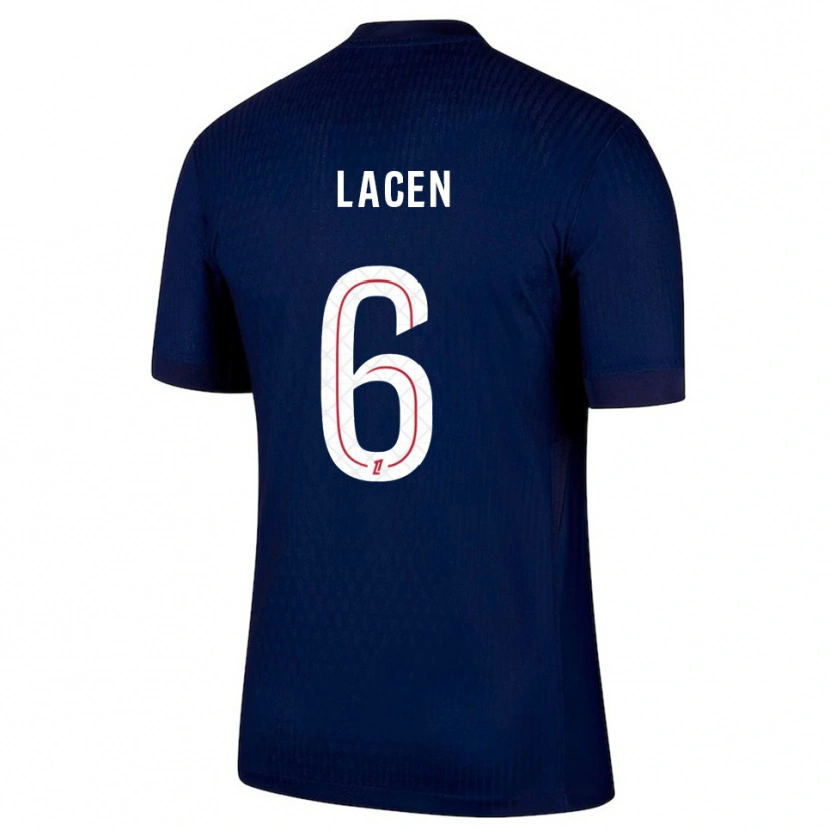 Danxen Dames Michaël Lacen #6 Marineblauw Rood Thuisshirt Thuistenue 2025/26 T-Shirt