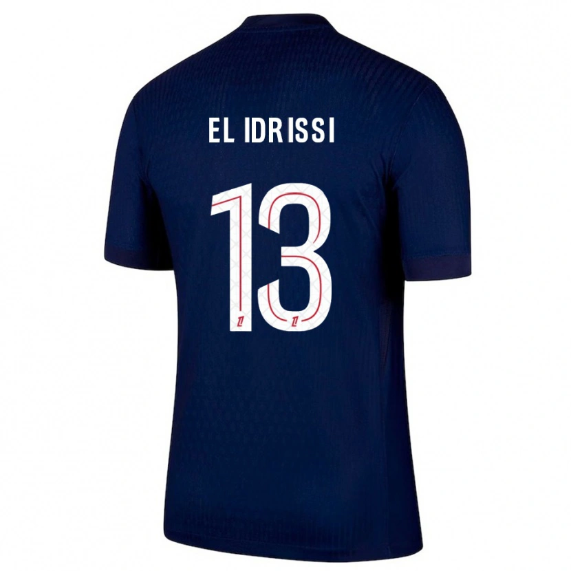 Danxen Dames Mohamed-Amine El Idrissi #13 Marineblauw Rood Thuisshirt Thuistenue 2025/26 T-Shirt
