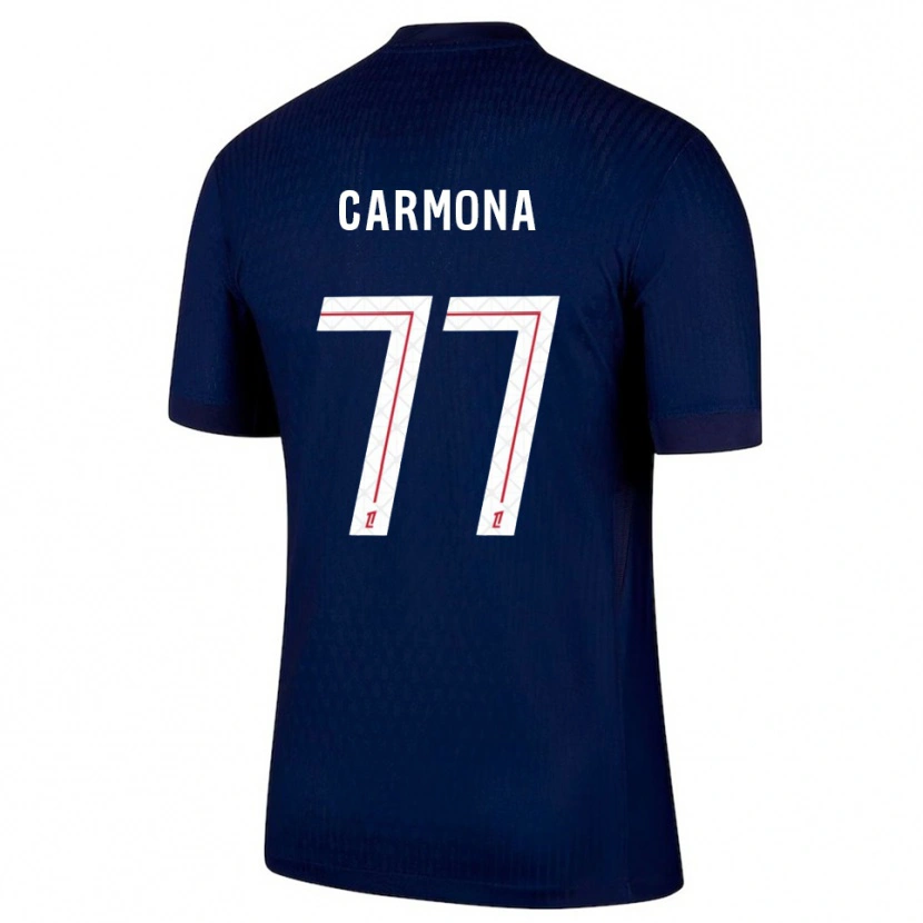 Danxen Dames Olga Carmona #77 Marineblauw Rood Thuisshirt Thuistenue 2025/26 T-Shirt