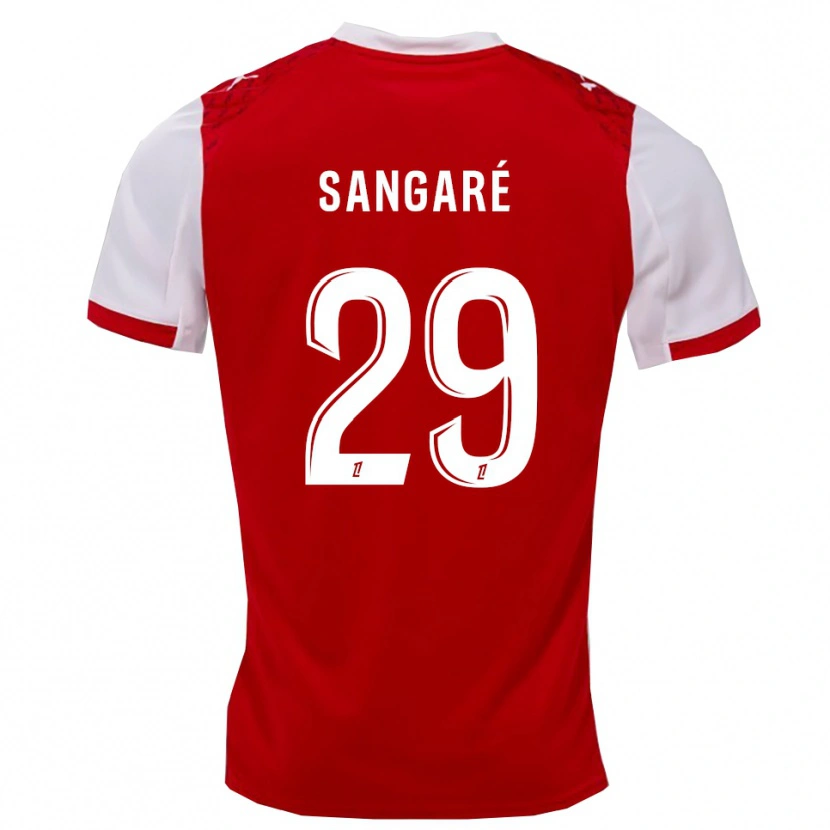 Danxen Dames Hawa Sangaré #29 Rood Wit Thuisshirt Thuistenue 2025/26 T-Shirt