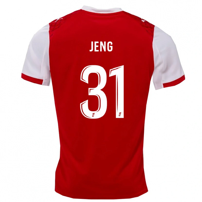 Danxen Dames Malcolm Jeng #31 Rood Wit Thuisshirt Thuistenue 2025/26 T-Shirt