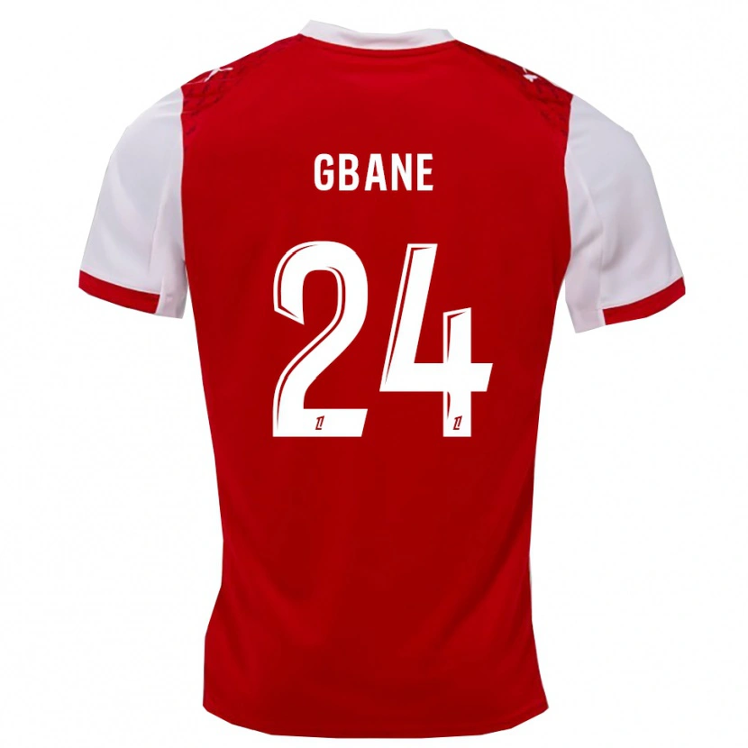 Danxen Dames Mory Gbane #24 Rood Wit Thuisshirt Thuistenue 2025/26 T-Shirt