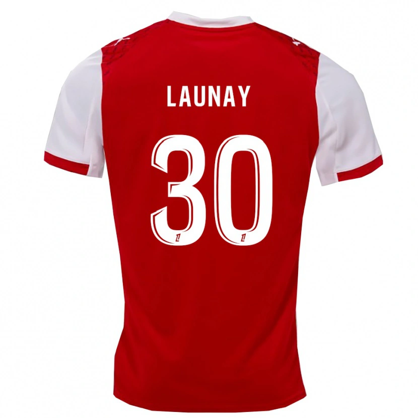 Danxen Dames Elisa Launay #30 Rood Wit Thuisshirt Thuistenue 2025/26 T-Shirt