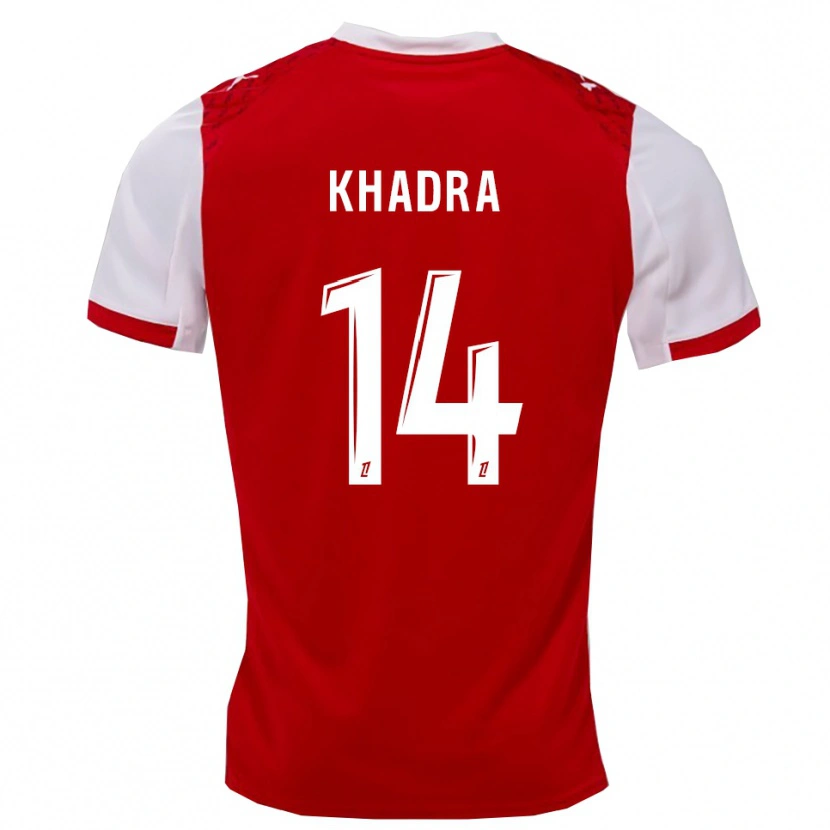 Danxen Dames Reda Khadra #14 Rood Wit Thuisshirt Thuistenue 2025/26 T-Shirt