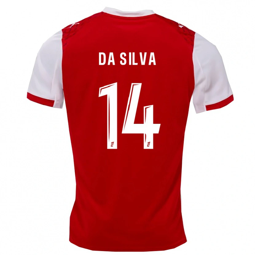 Danxen Dames Edmilson Mendes Da Silva #14 Rood Wit Thuisshirt Thuistenue 2025/26 T-Shirt