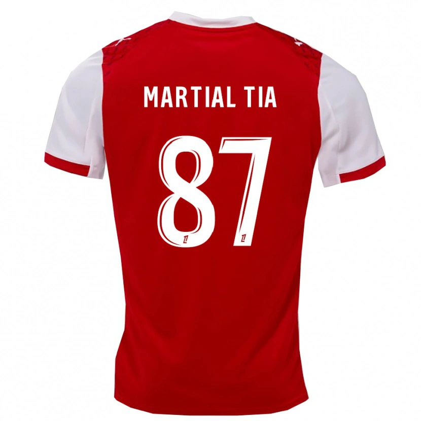 Danxen Dames Ange Martial Tia #87 Rood Wit Thuisshirt Thuistenue 2025/26 T-Shirt