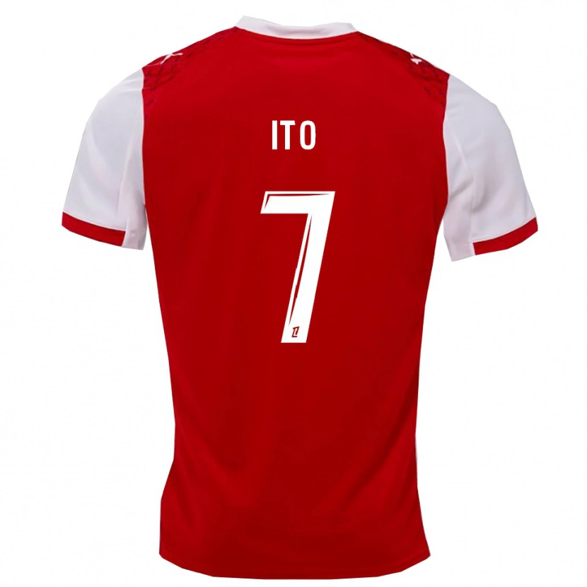 Danxen Dames Junya Ito #7 Rood Wit Thuisshirt Thuistenue 2025/26 T-Shirt