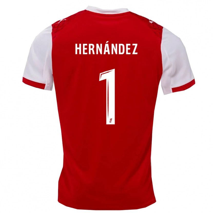 Danxen Dames Melvin Hernández #1 Rood Wit Thuisshirt Thuistenue 2025/26 T-Shirt