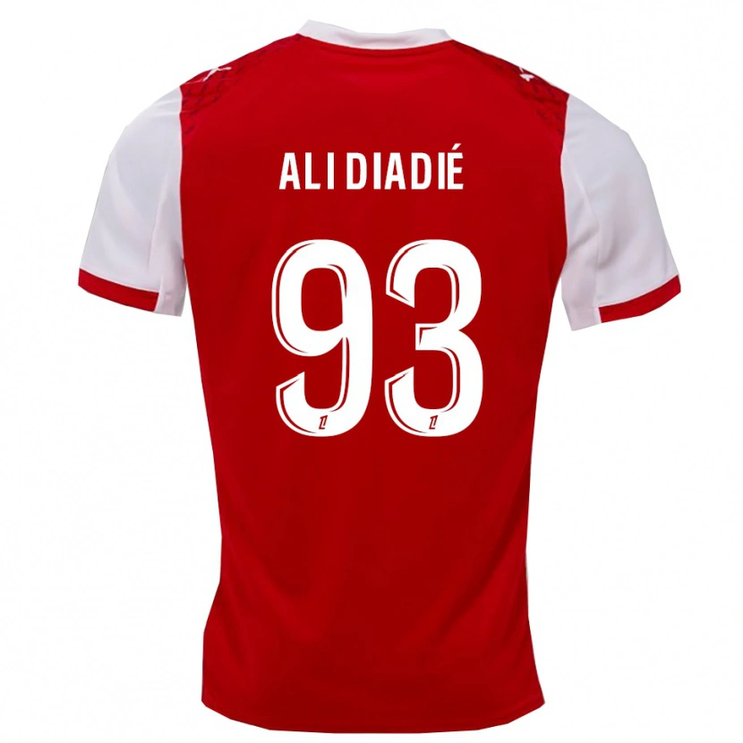 Danxen Dames Mohamed Ali Diadié #93 Rood Wit Thuisshirt Thuistenue 2025/26 T-Shirt