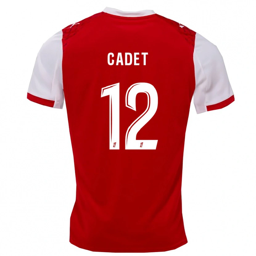 Danxen Dames Charlélie Cadet #12 Rood Wit Thuisshirt Thuistenue 2025/26 T-Shirt