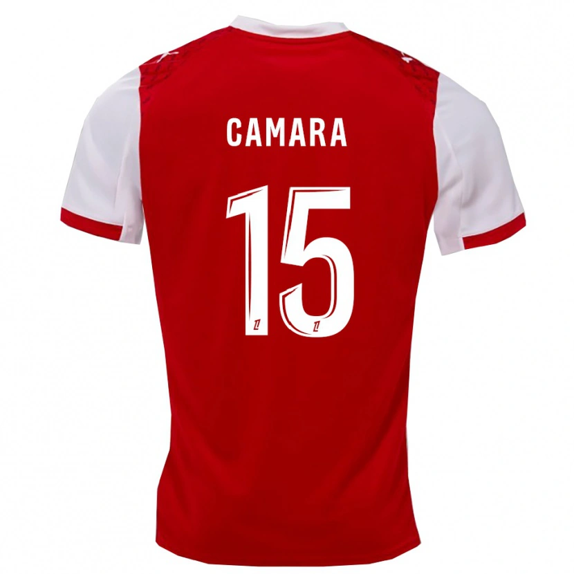 Danxen Dames Condé Camara #15 Rood Wit Thuisshirt Thuistenue 2025/26 T-Shirt