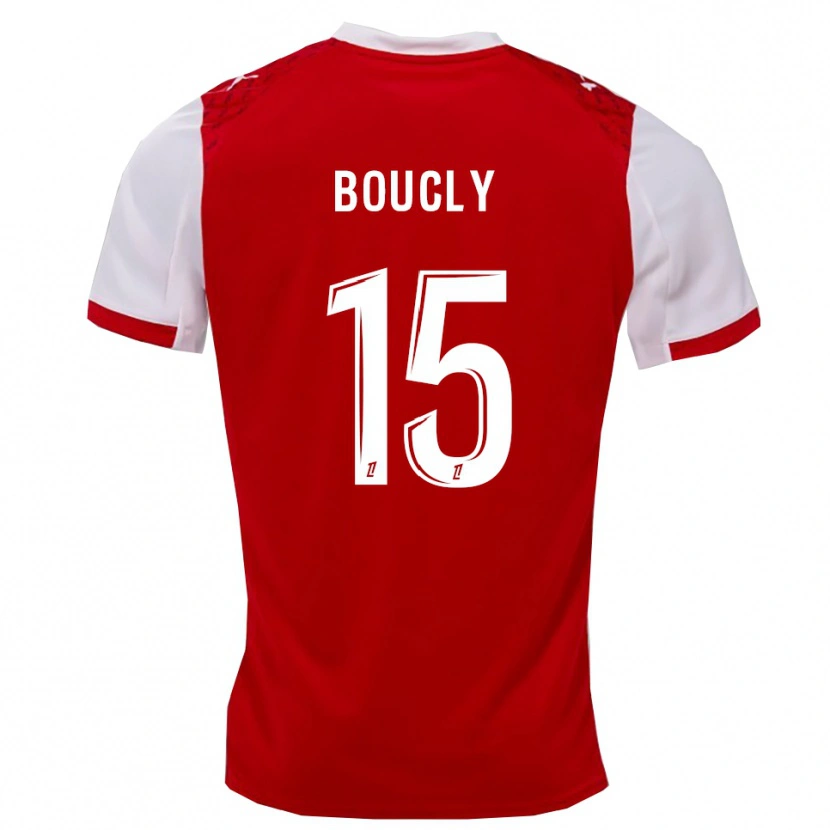 Danxen Dames Maïté Boucly #15 Rood Wit Thuisshirt Thuistenue 2025/26 T-Shirt