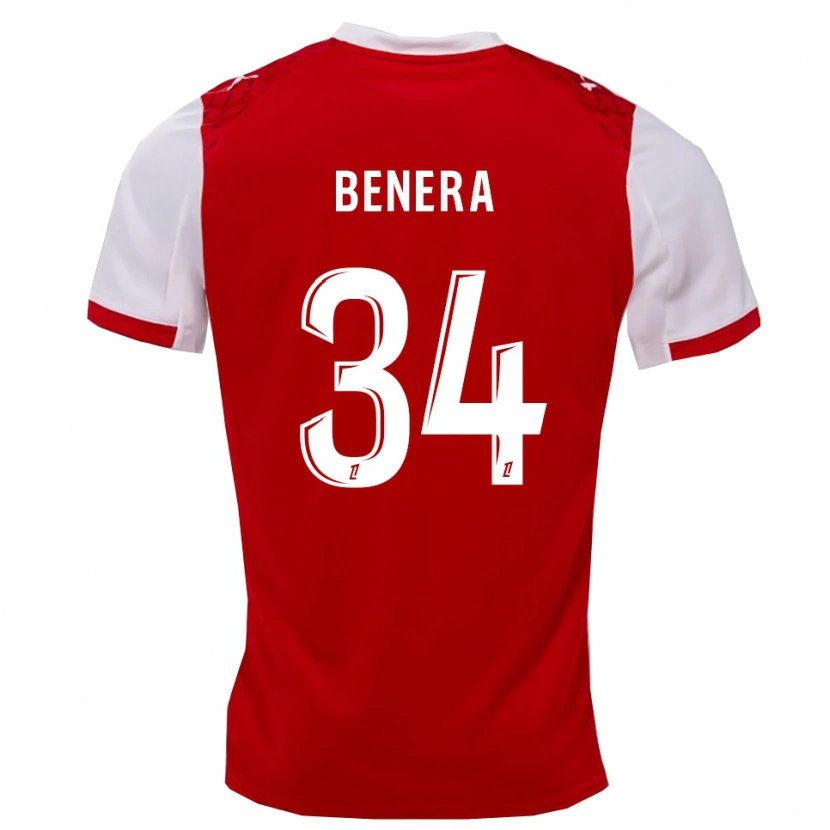 Danxen Dames Ummene Benera #34 Rood Wit Thuisshirt Thuistenue 2025/26 T-Shirt