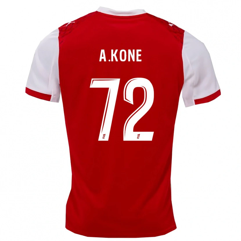 Danxen Dames Amadou Koné #72 Rood Wit Thuisshirt Thuistenue 2025/26 T-Shirt