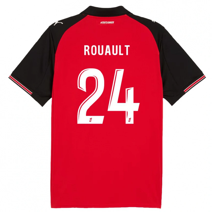 Danxen Dames Anthony Rouault #24 Rood Zwart Thuisshirt Thuistenue 2025/26 T-Shirt