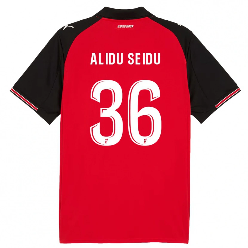 Danxen Dames Alidu Seidu #36 Rood Zwart Thuisshirt Thuistenue 2025/26 T-Shirt