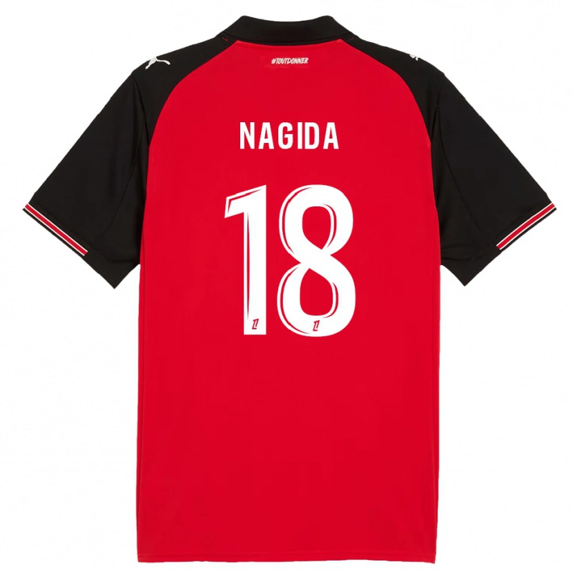 Danxen Dames Mahamadou Nagida #18 Rood Zwart Thuisshirt Thuistenue 2025/26 T-Shirt
