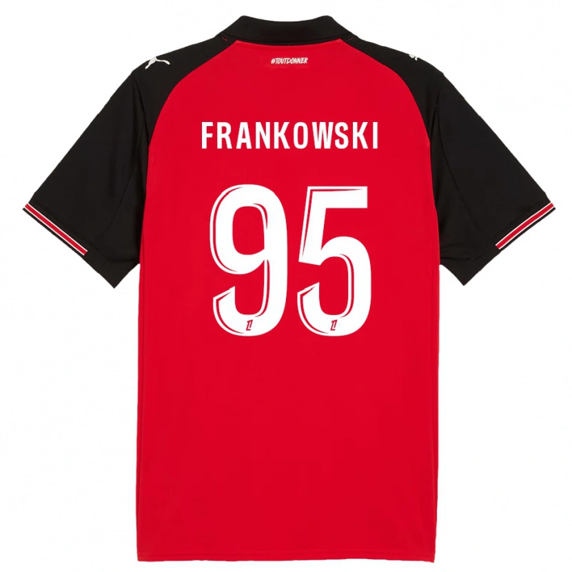 Danxen Dames Przemyslaw Frankowski #95 Rood Zwart Thuisshirt Thuistenue 2025/26 T-Shirt