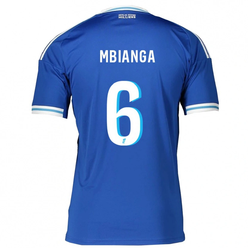 Danxen Dames Yvan Mbianga #6 Blauw Wit Thuisshirt Thuistenue 2025/26 T-Shirt