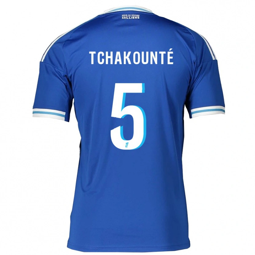 Danxen Dames Anaëlle Tchakounté #5 Blauw Wit Thuisshirt Thuistenue 2025/26 T-Shirt