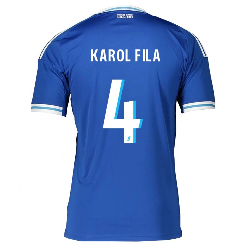 Danxen Dames Karol Fila #4 Blauw Wit Thuisshirt Thuistenue 2025/26 T-Shirt