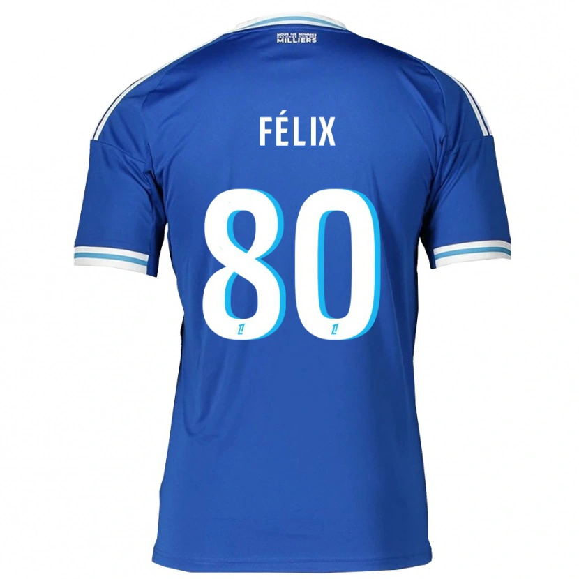 Danxen Dames Félix Lemaréchal #80 Blauw Wit Thuisshirt Thuistenue 2025/26 T-Shirt