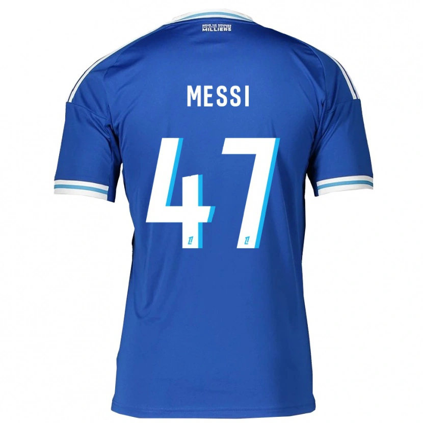 Danxen Dames Rayane Messi #47 Blauw Wit Thuisshirt Thuistenue 2025/26 T-Shirt