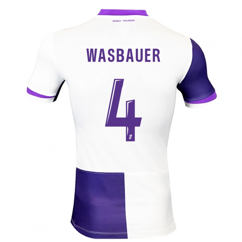 Danxen Dames Nicolas Wasbauer #4 Paars Wit Thuisshirt Thuistenue 2025/26 T-Shirt