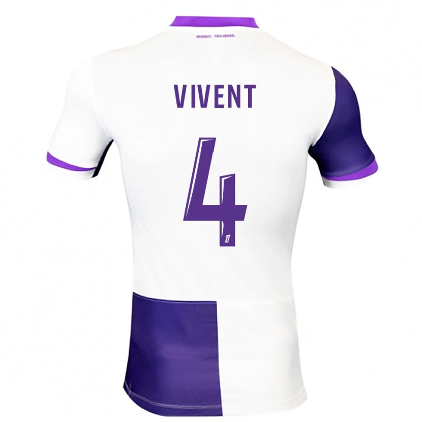 Danxen Dames Sacha Vivent #4 Paars Wit Thuisshirt Thuistenue 2025/26 T-Shirt