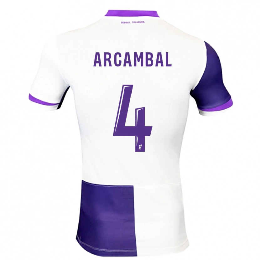 Danxen Dames Anais Arcambal #4 Paars Wit Thuisshirt Thuistenue 2025/26 T-Shirt