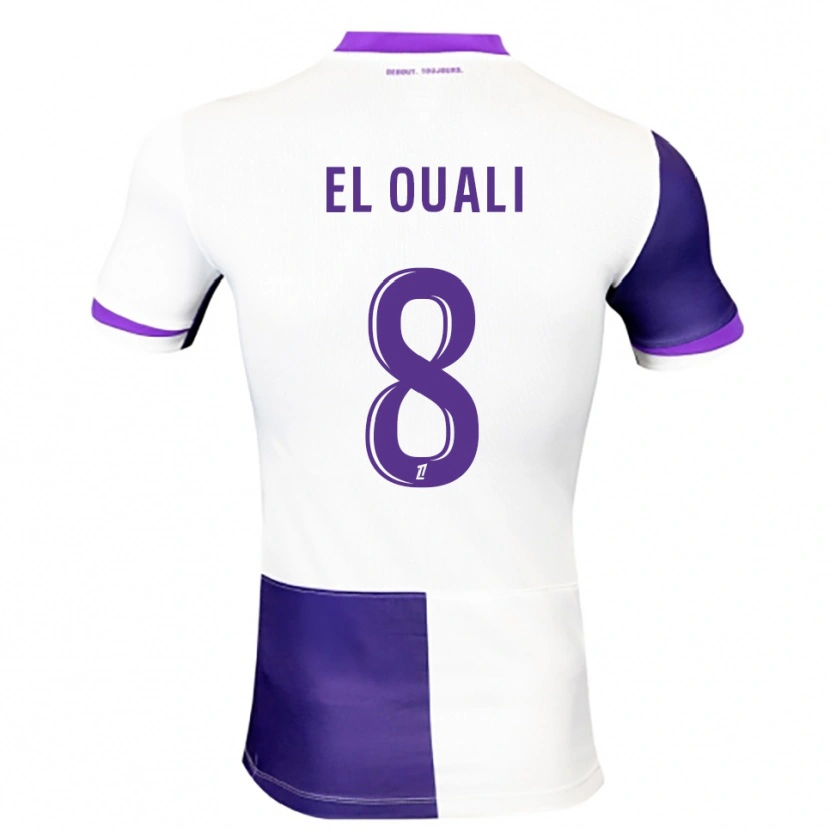 Danxen Dames Adam El Ouali #8 Paars Wit Thuisshirt Thuistenue 2025/26 T-Shirt