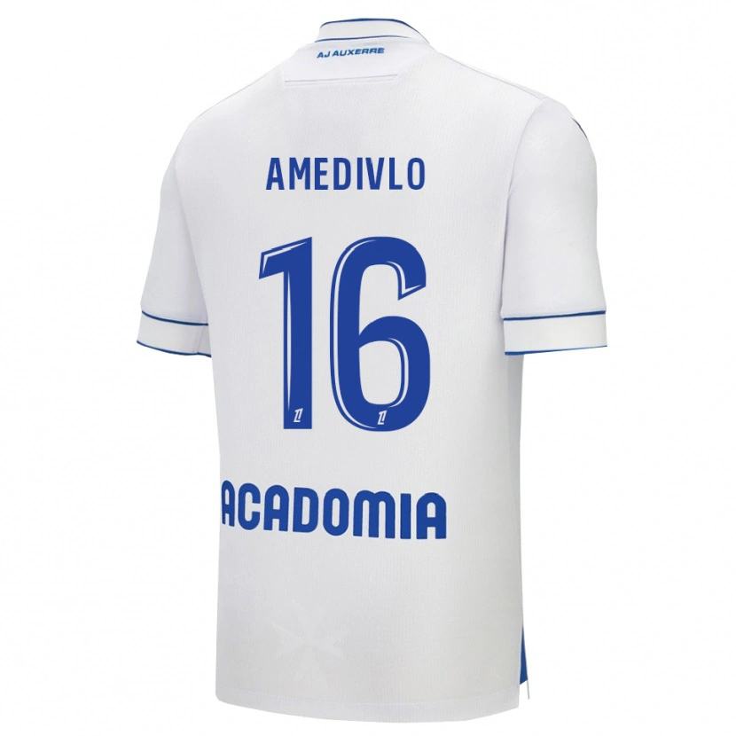Danxen Dames Rayann Amedivlo #16 Wit Blauw Thuisshirt Thuistenue 2025/26 T-Shirt