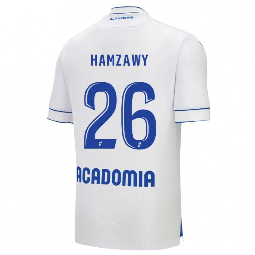 Danxen Dames Radwan Hamzawy #26 Wit Blauw Thuisshirt Thuistenue 2025/26 T-Shirt