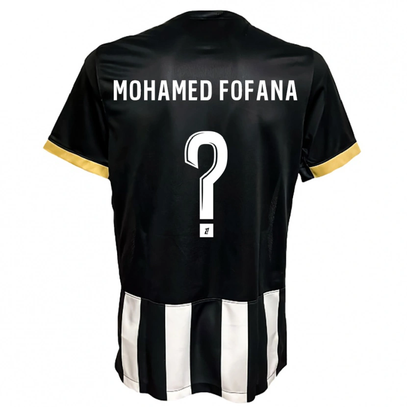 Danxen Dames Yanis Mohamed Fofana #0 Zwart Wit Thuisshirt Thuistenue 2025/26 T-Shirt