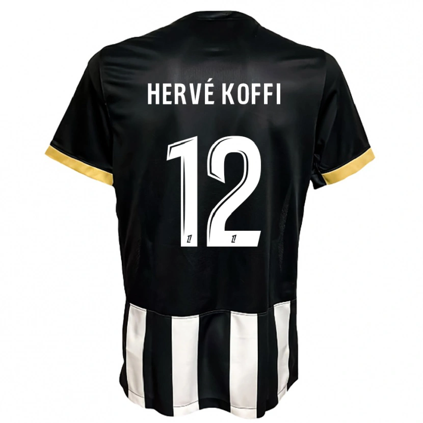 Danxen Dames Hervé Koffi #12 Zwart Wit Thuisshirt Thuistenue 2025/26 T-Shirt