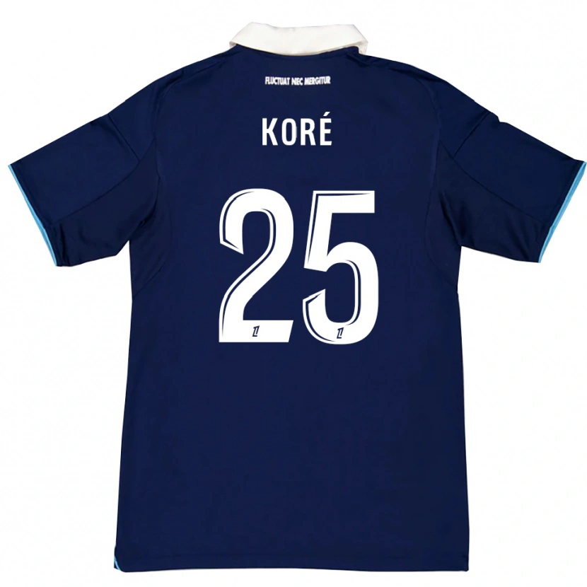 Danxen Dames Yoan Koré #25 Donkerblauw Wit Thuisshirt Thuistenue 2025/26 T-Shirt