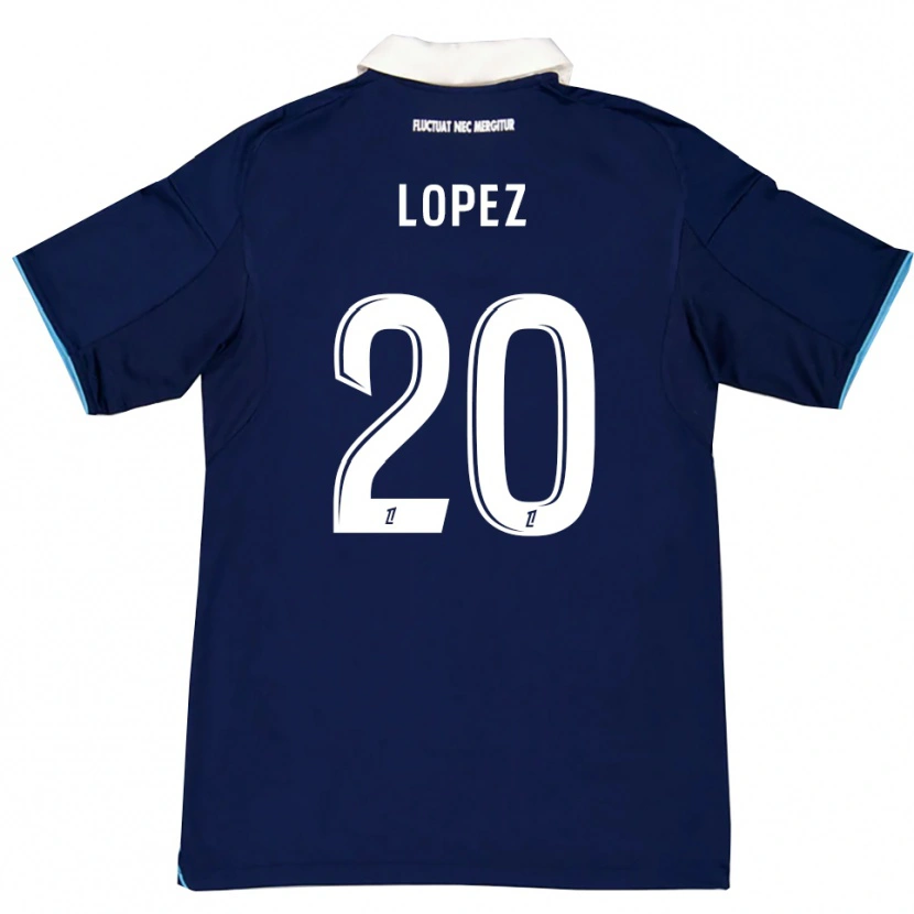 Danxen Dames Julien Lopez #20 Donkerblauw Wit Thuisshirt Thuistenue 2025/26 T-Shirt