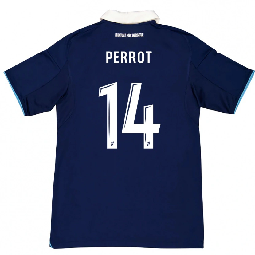 Danxen Dames Mattéo Perrot #14 Donkerblauw Wit Thuisshirt Thuistenue 2025/26 T-Shirt