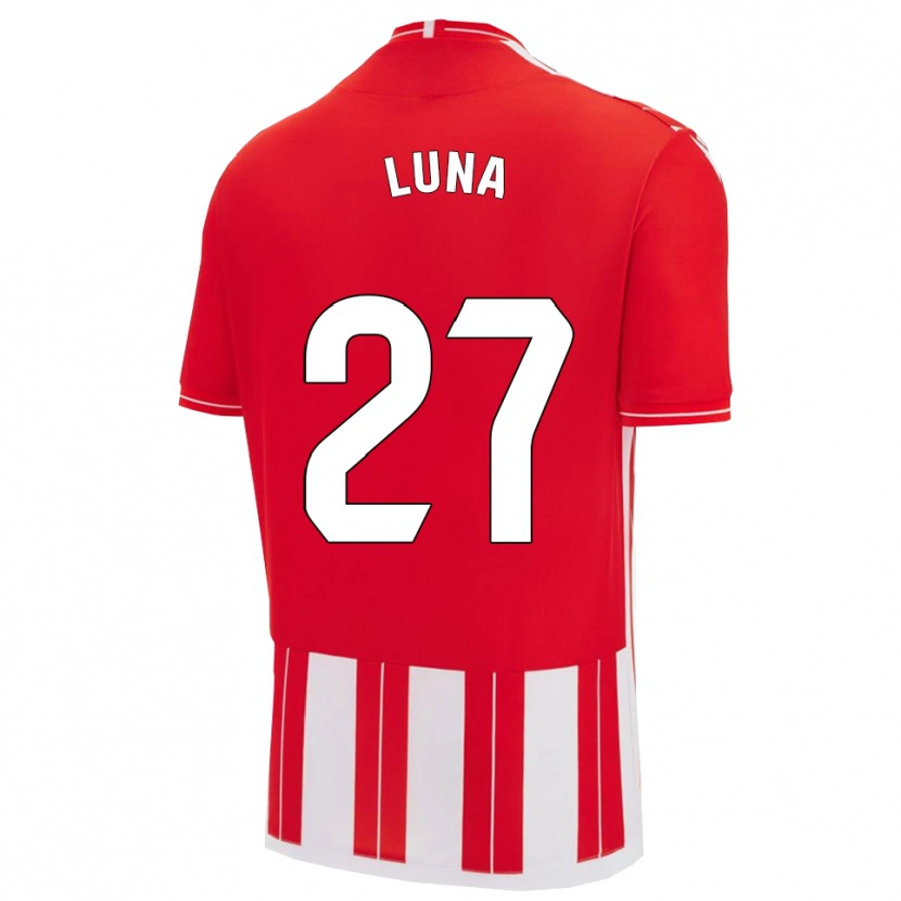 Danxen Dames Marcos Luna #27 Rood Wit Thuisshirt Thuistenue 2025/26 T-Shirt