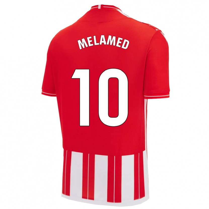 Danxen Dames Nico Melamed #10 Rood Wit Thuisshirt Thuistenue 2025/26 T-Shirt