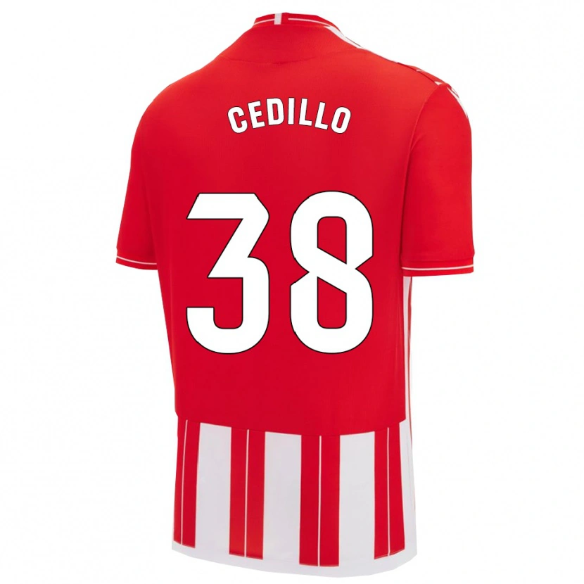 Danxen Dames Pedro Cedillo #38 Rood Wit Thuisshirt Thuistenue 2025/26 T-Shirt