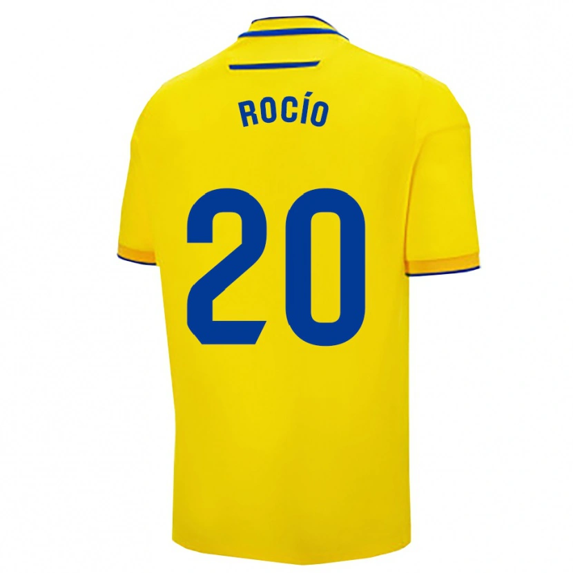 Danxen Dames Rocío Guerrero Macías #20 Geel Marineblauw Thuisshirt Thuistenue 2025/26 T-Shirt