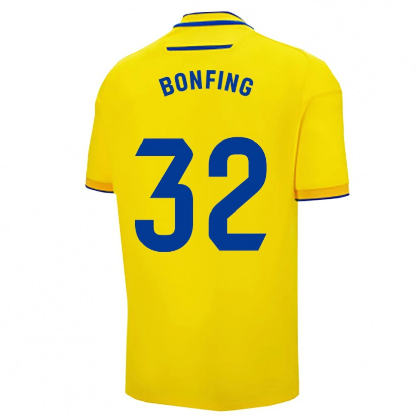 Danxen Dames Boubacar Bonfing #32 Geel Marineblauw Thuisshirt Thuistenue 2025/26 T-Shirt