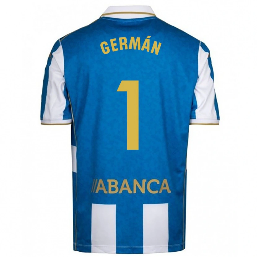 Danxen Dames Germán Parreño #1 Wit Blauw Thuisshirt Thuistenue 2025/26 T-Shirt