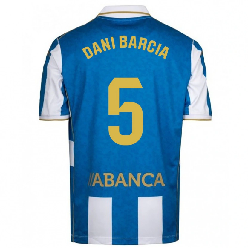 Danxen Dames Dani Barcia #5 Wit Blauw Thuisshirt Thuistenue 2025/26 T-Shirt