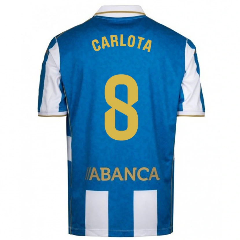 Danxen Dames Carlota Sánchez #8 Wit Blauw Thuisshirt Thuistenue 2025/26 T-Shirt