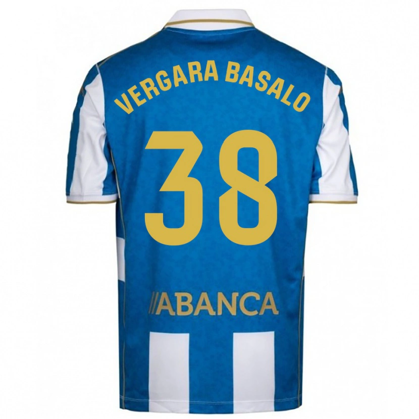 Danxen Dames David Vergara Basalo #38 Wit Blauw Thuisshirt Thuistenue 2025/26 T-Shirt