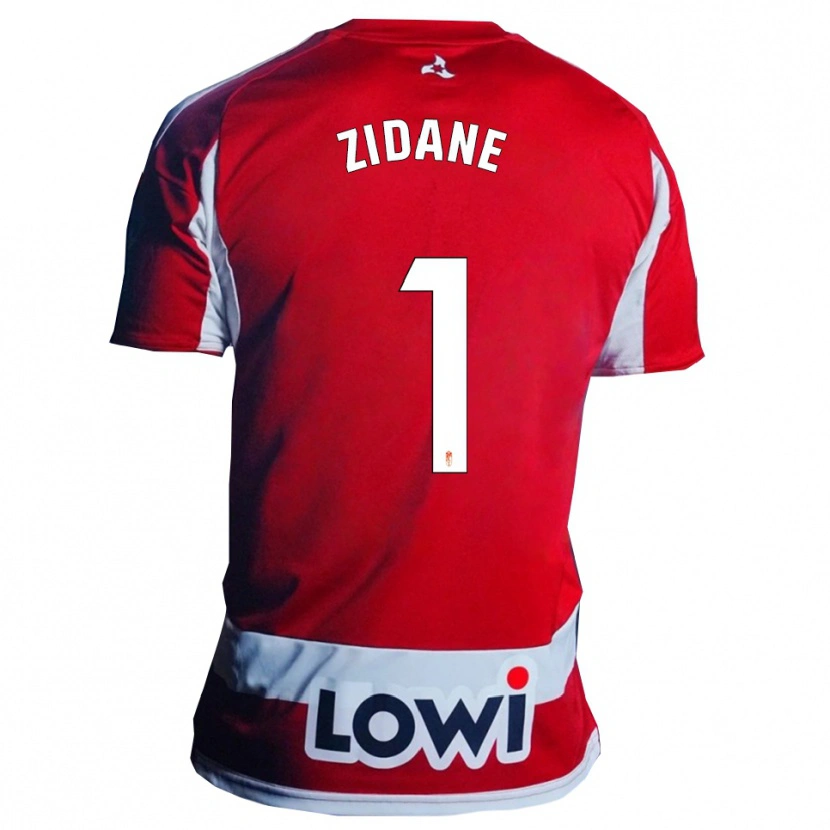Danxen Dames Luca Zidane #1 Rood Wit Thuisshirt Thuistenue 2025/26 T-Shirt