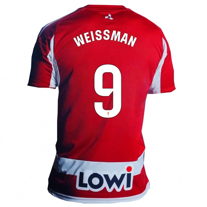 Danxen Dames Shon Weissman #9 Rood Wit Thuisshirt Thuistenue 2025/26 T-Shirt