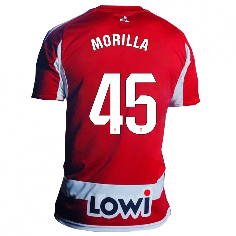 Danxen Dames David Morilla #45 Rood Wit Thuisshirt Thuistenue 2025/26 T-Shirt